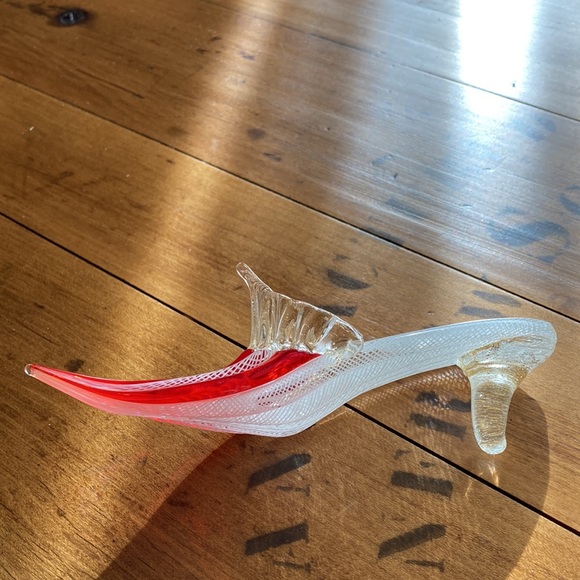 Venetian Lattacino Italian ribbon Glass Slipper - Picture 6 of 11